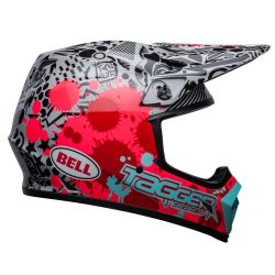  Bell BELL MX-9 MIPS Tagger Splatter cross/enduro buksisak flu piros/szrke 2024