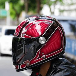  Bell BELL BULLITT SE RYDER Vintage/Cafe Racer buksisak fekete/piros