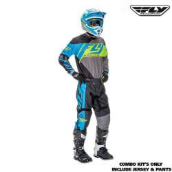  Fly FLY RACING USA F-16 Cross szett szrke/kk/hiviz