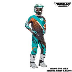 Fly FLY RACING USA Kinetic Trifecta Cross szett fekete/trkiz/narancs