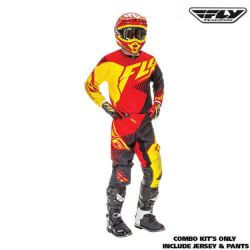  Fly FLY RACING USA Kinetic Vector Cross szett fekete/piros/citrom