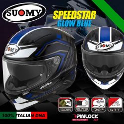  Suomy SUOMY SPEEDSTAR Glow speed sisak fekete/fehr/kk 2023