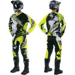  O'Neal O'NEAL Element Racewear fekete/flu citrom Shocker cross szett