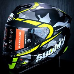  Suomy SUOMY STELLAR Race Squad speed buksisak matt fekete/szrke/flu citrom 2024