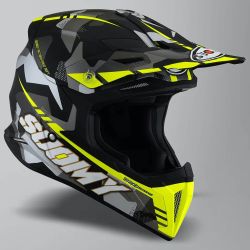  Suomy SUOMY X-WING Camouflager cross buksisak matt fekete/ezst/flu citrom 2024