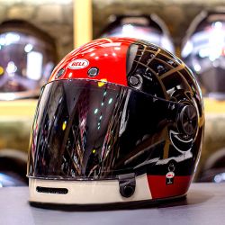  Bell BELL BULLITT BLAZON Vintage/Cafe Racer buksisak fekete/piros/fehr