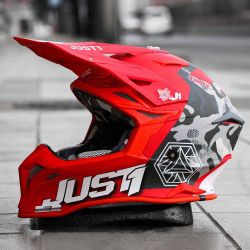  JUST1 JUST1 J39 KINETIC cross buksisak camo matt fekete/szrke/piros 2024