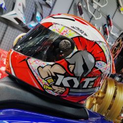  Suomy KYT SUOMY KYT KR-1 Simone Corsi Replica speed buksisak piros/fehr