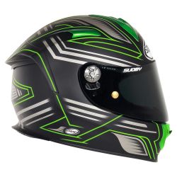  Suomy SUOMY SR-SPORT Racing Matt Green speed buksisak matt fekete/zld