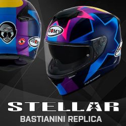  Suomy SUOMY STELLAR Bastianini Replica speed buksisak fekete/lila/kk 2023