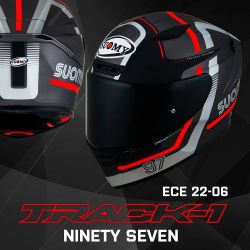  Suomy SUOMY TRACK-1 Ninety Seven speed sisak gunmetl/piros 2025