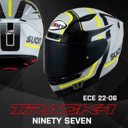  Suomy SUOMY TRACK-1 Ninety Seven speed sisak szrke/flu citrom 2024